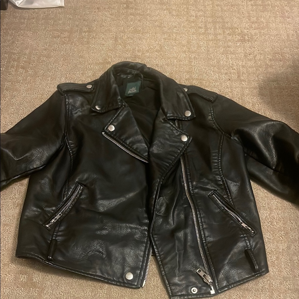 Black Leather Biker Jacket